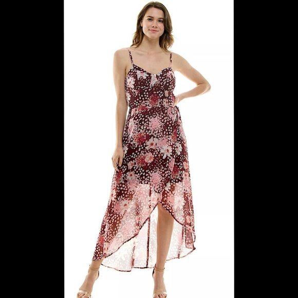 NWT Juniors' Lily Rose Sleeveless Wrap Maxi Dress, Size XL - Picture 12 of 12